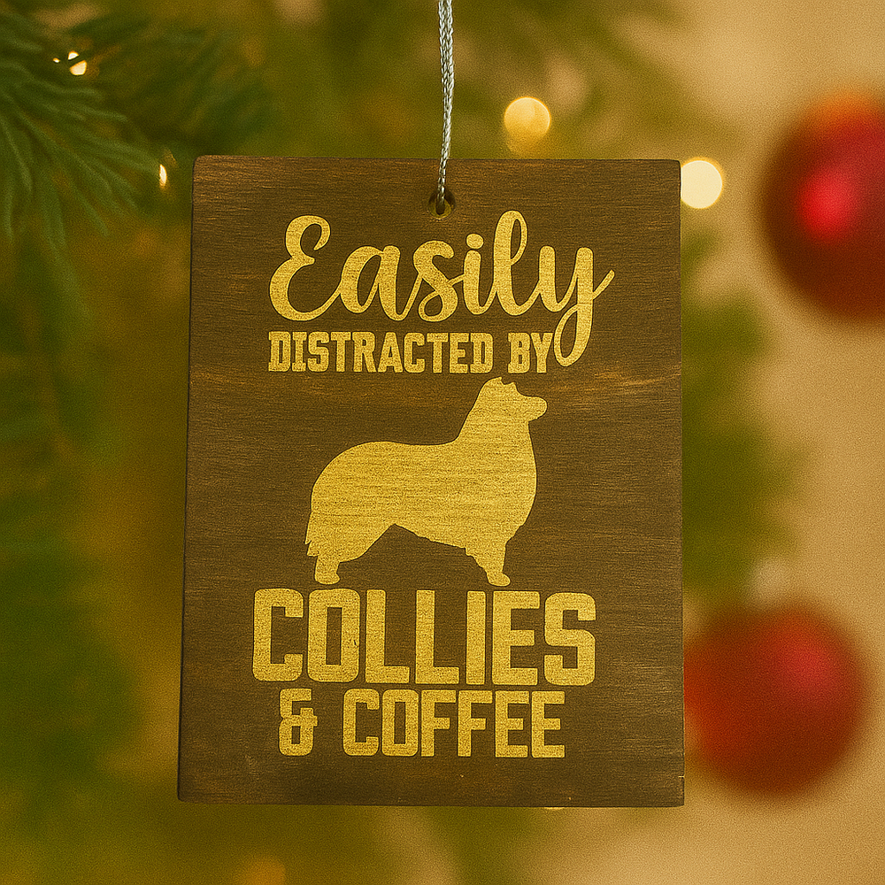 Collies and Coffee Ornament