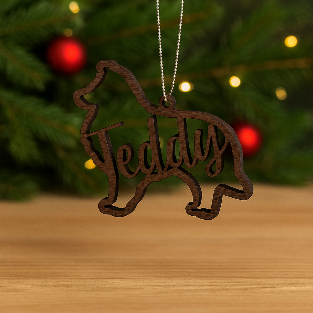 Personalized Rough Collie Christmas Ornament