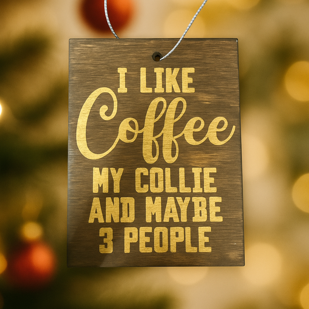 Coffee and Collie Ornament