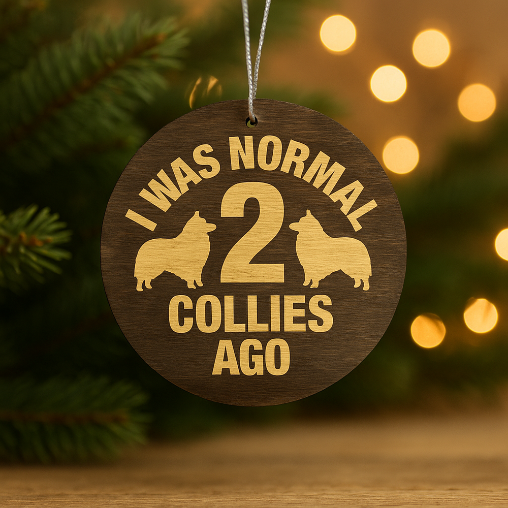 Normal 2 Collies Ago Ornament