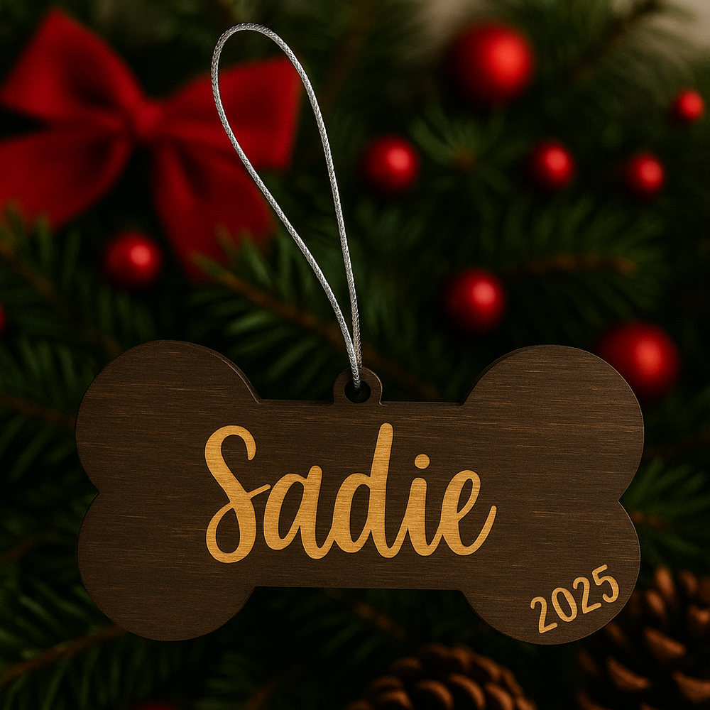 Personalized Dog Bone Ornament