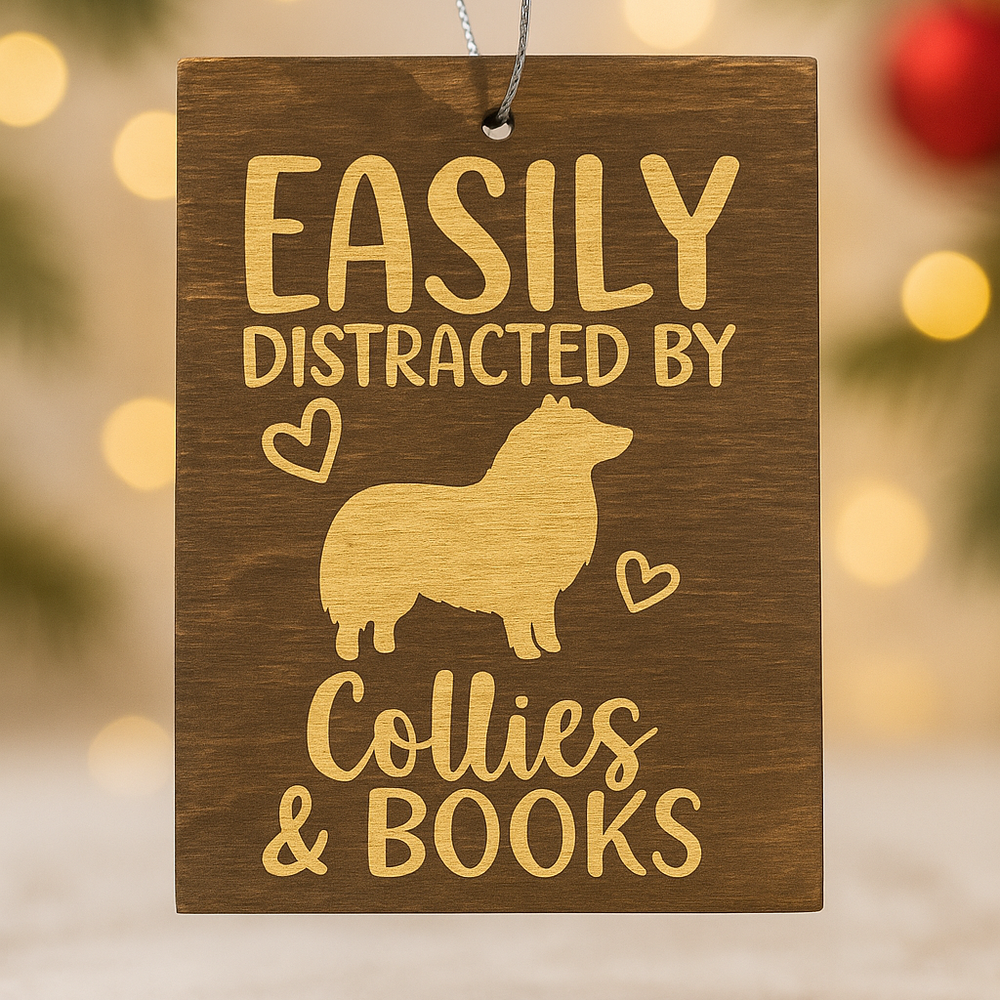 Collies and Books Ornament