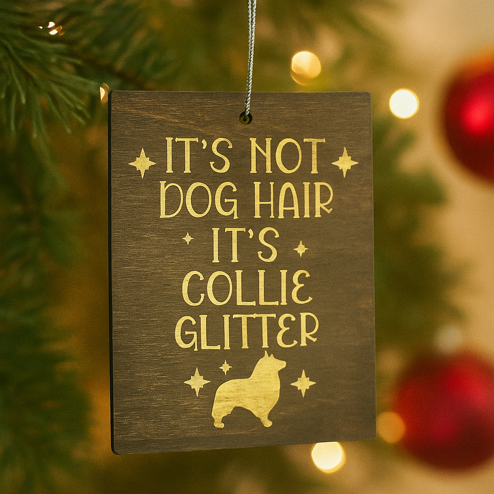 Collie Glitter Ornament