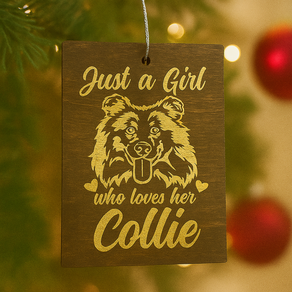 Just a Girl who loves her Collie Ornament
