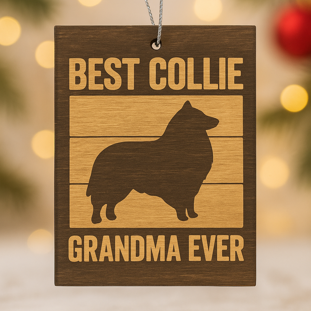 Collie Grandma Ornament