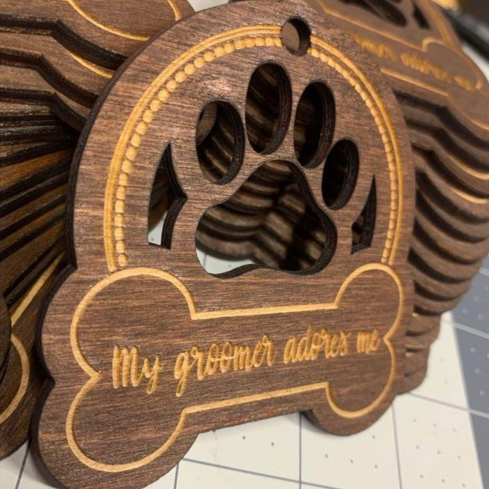 My Groomer Adores Me Ornament