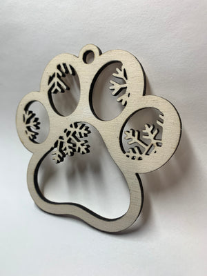 Snowflake Paw Ornament