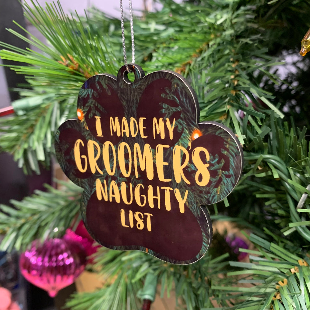 Paw shape-Groomer’s Naughty List