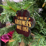 Paw shape-Groomer’s Nice List