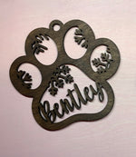 Paw Ornament With Name