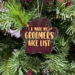 Paw shape-Groomer’s Nice List