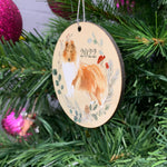 Watercolor Collie Ornament